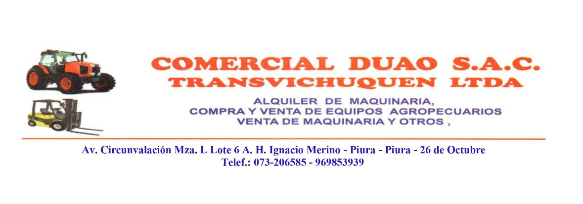 COMERCIAL DUAO  S.A.C.